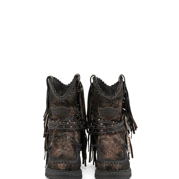 Fringe Black Women's Boots - Picture 5 of 9